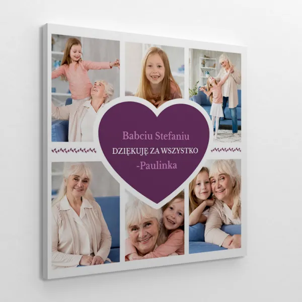 Kolaż ze zdjęć dla babci prababci 6 zdjęć