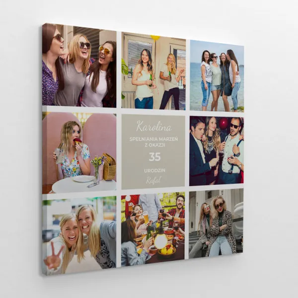 Pomysł na urodziny z własną dedykacją kolaż ze zdjęć